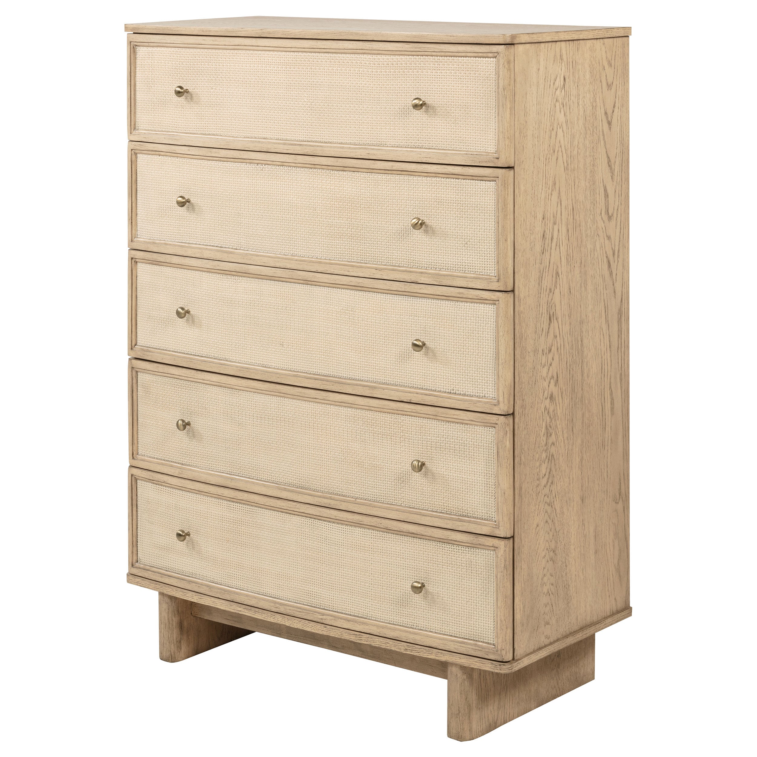 Kailani 5-drawer Bedroom Chest of Drawers Beige Oak — view 4