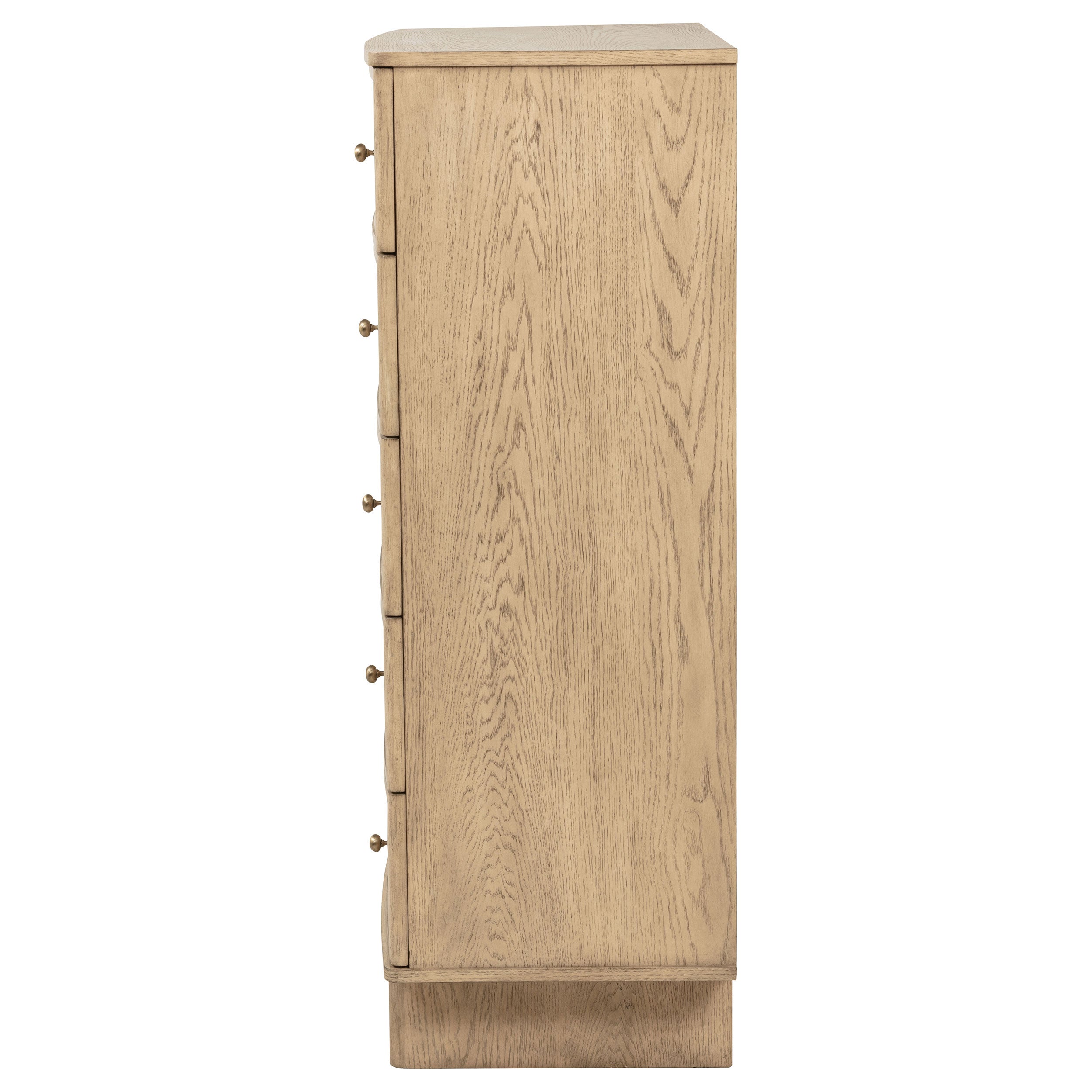 Kailani 5-drawer Bedroom Chest of Drawers Beige Oak — view 5