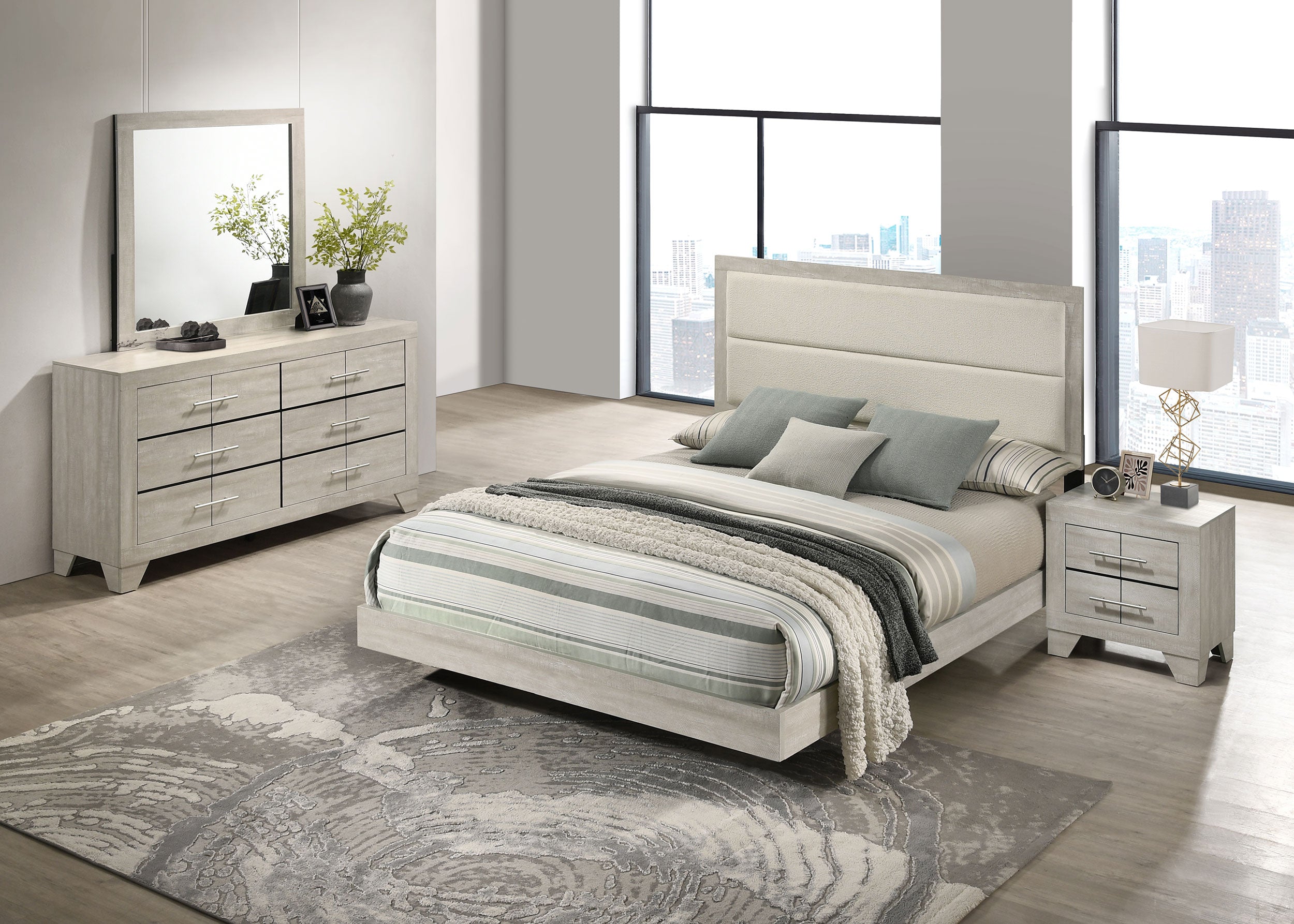 Trenton 4-piece Full Bedroom Set Rustic Cream — view 1