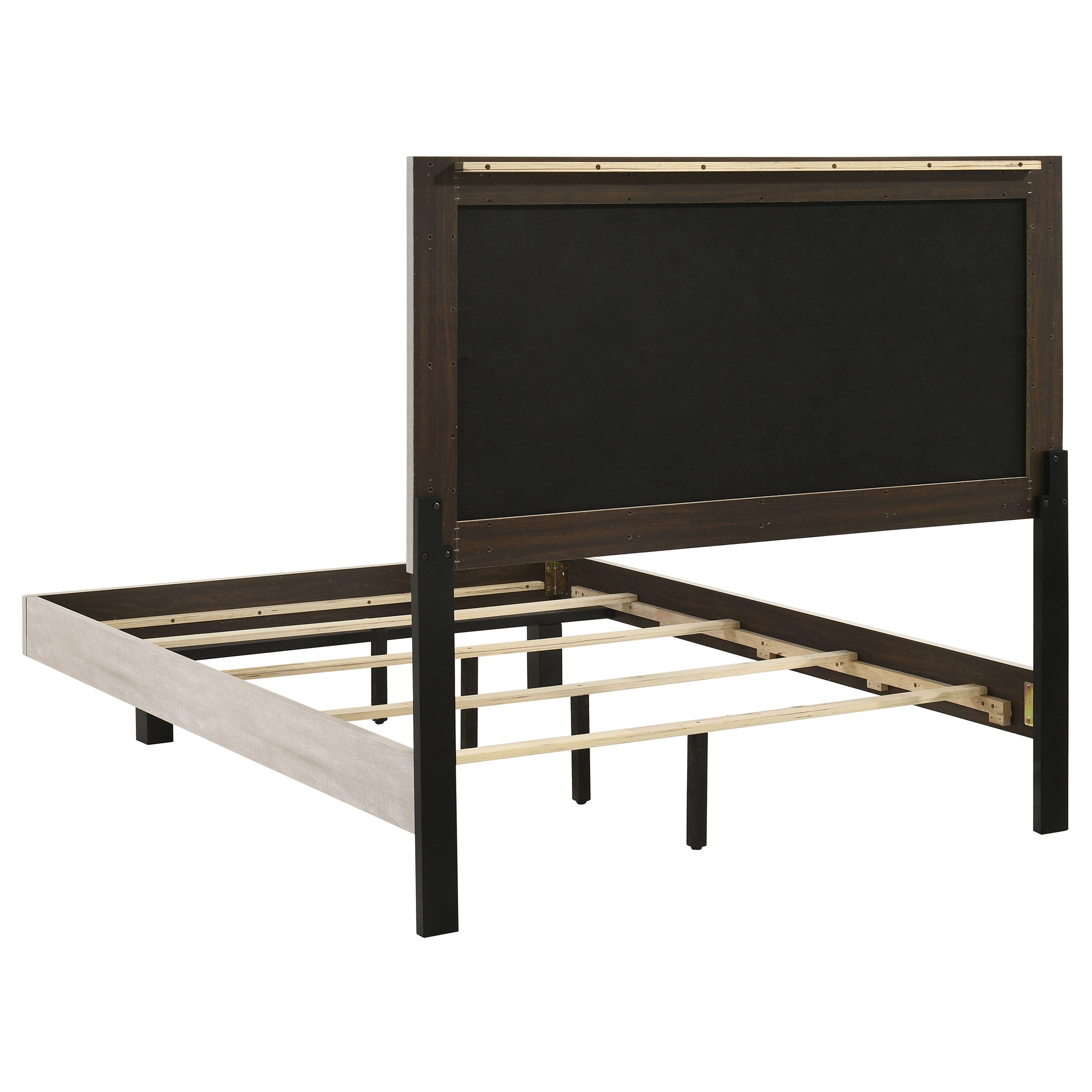 Trenton 54-inch Wood Full Panel Bed Rustic Cream — view 5