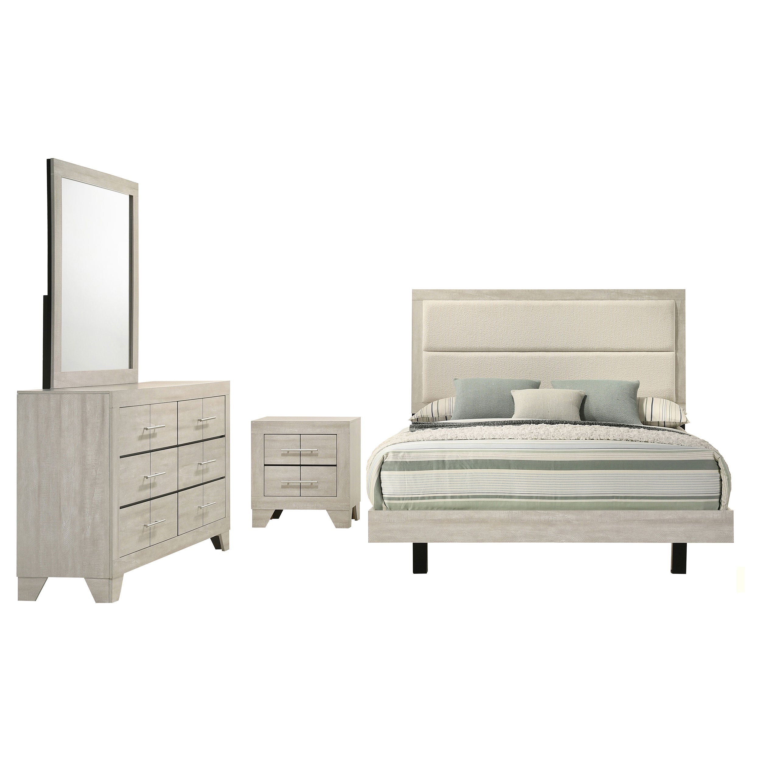 Trenton 4-piece Queen Bedroom Set Rustic Cream — view 2