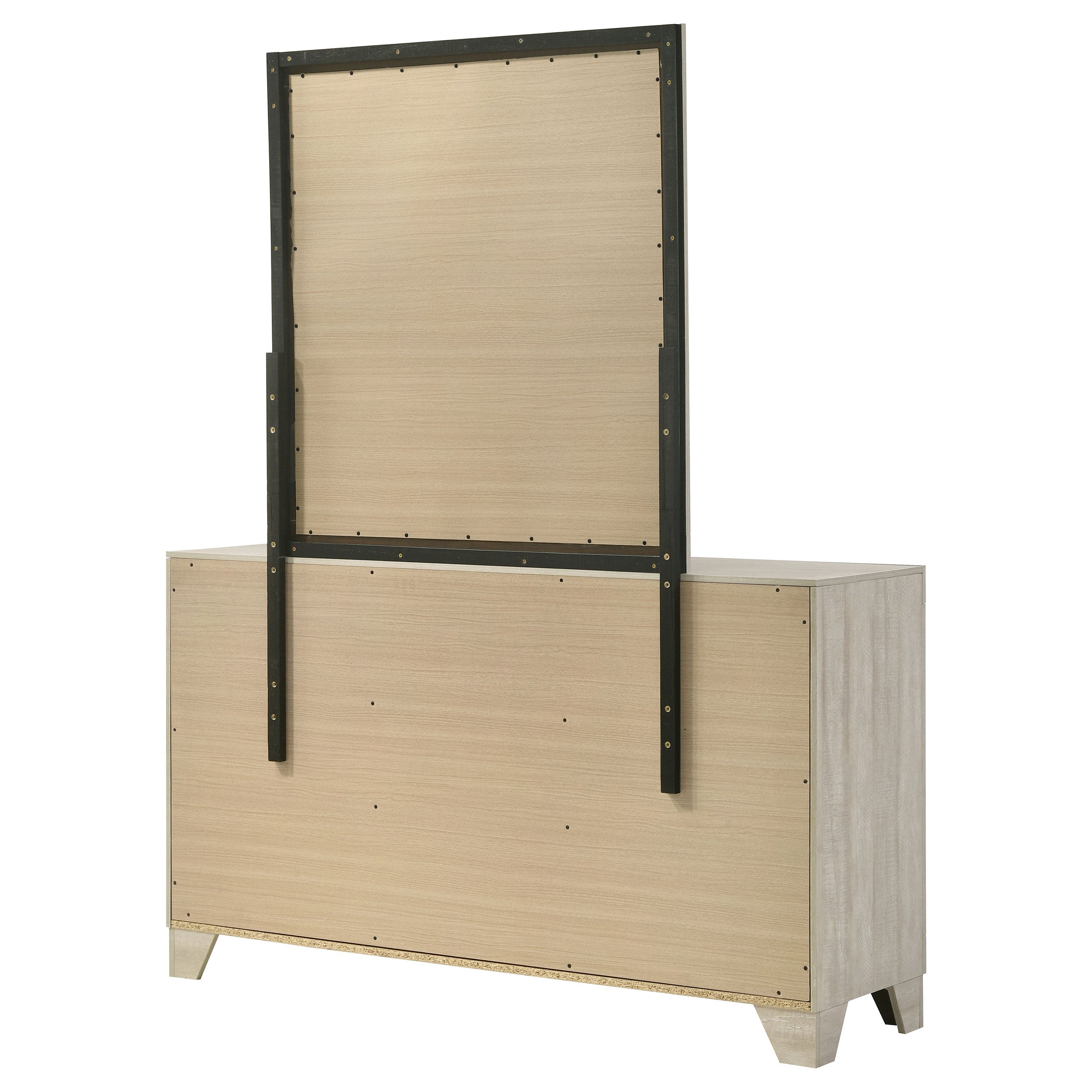 Trenton 6-drawer Bedroom Dresser With Mirror Rustic Cream — view 8