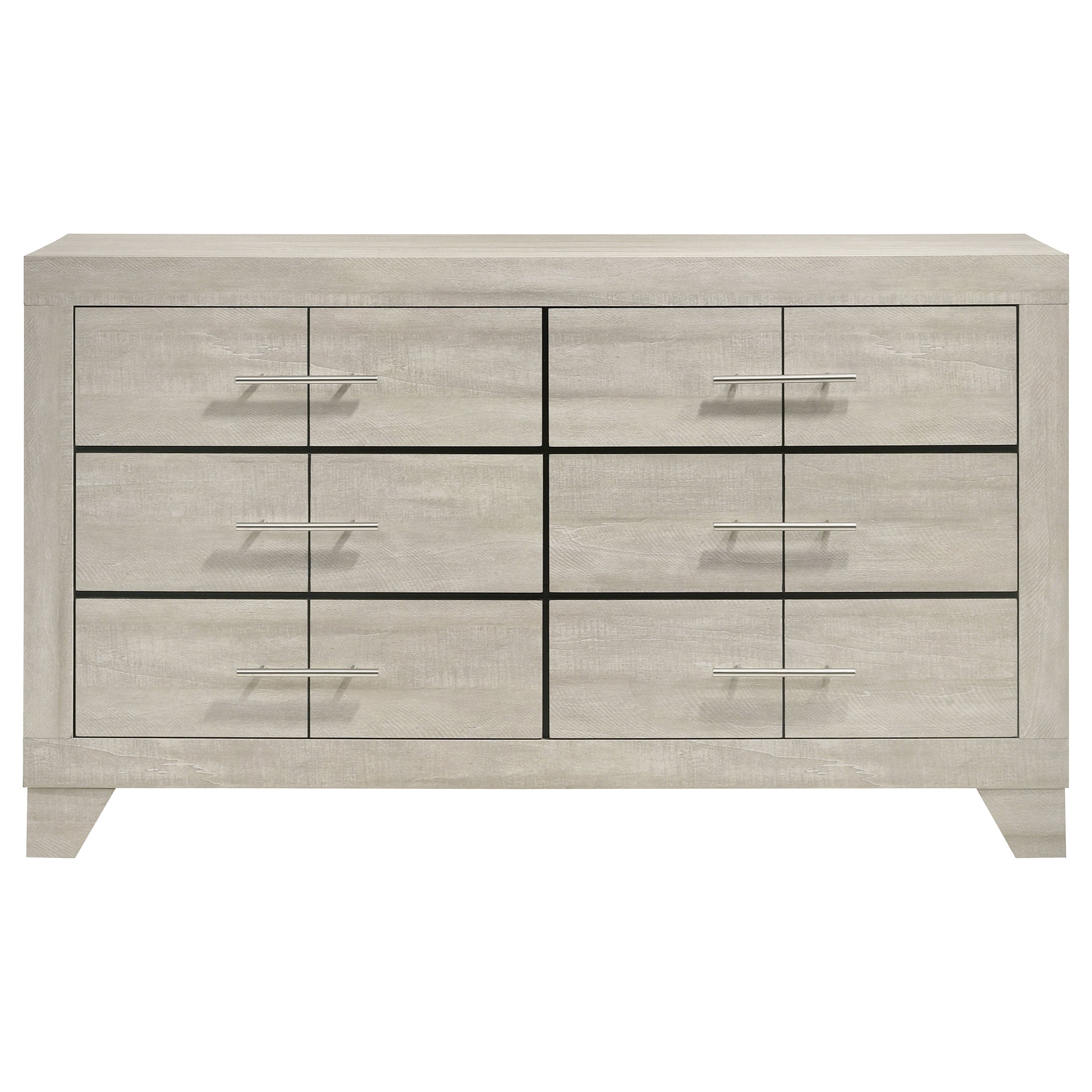 Trenton 6-drawer Bedroom Dresser Rustic Cream — view 3