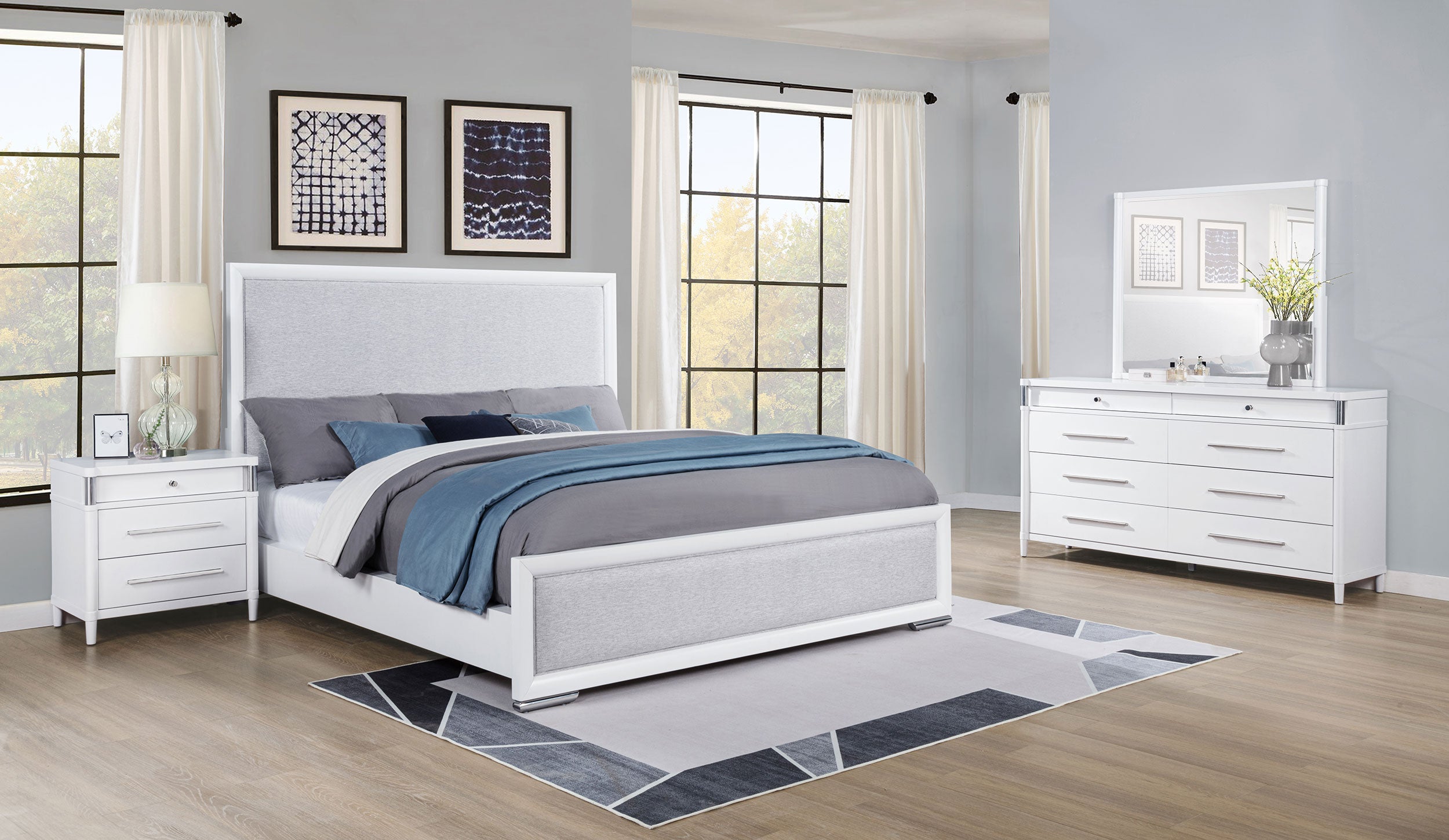 Gracemont 4-piece Eastern King Bedroom Set White — view 1