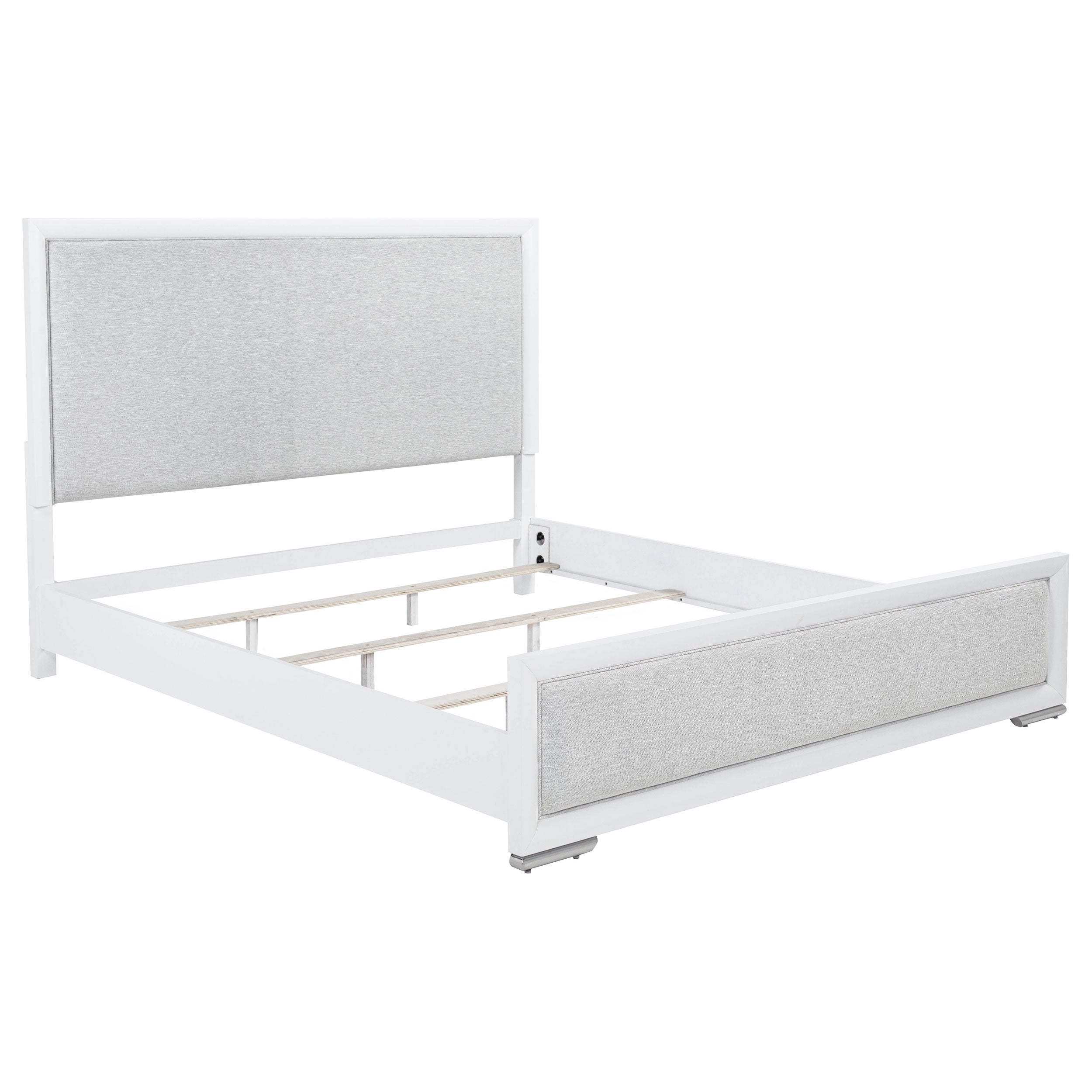 Gracemont 57-inch Eastern King Panel Bed Grey and White — view 1
