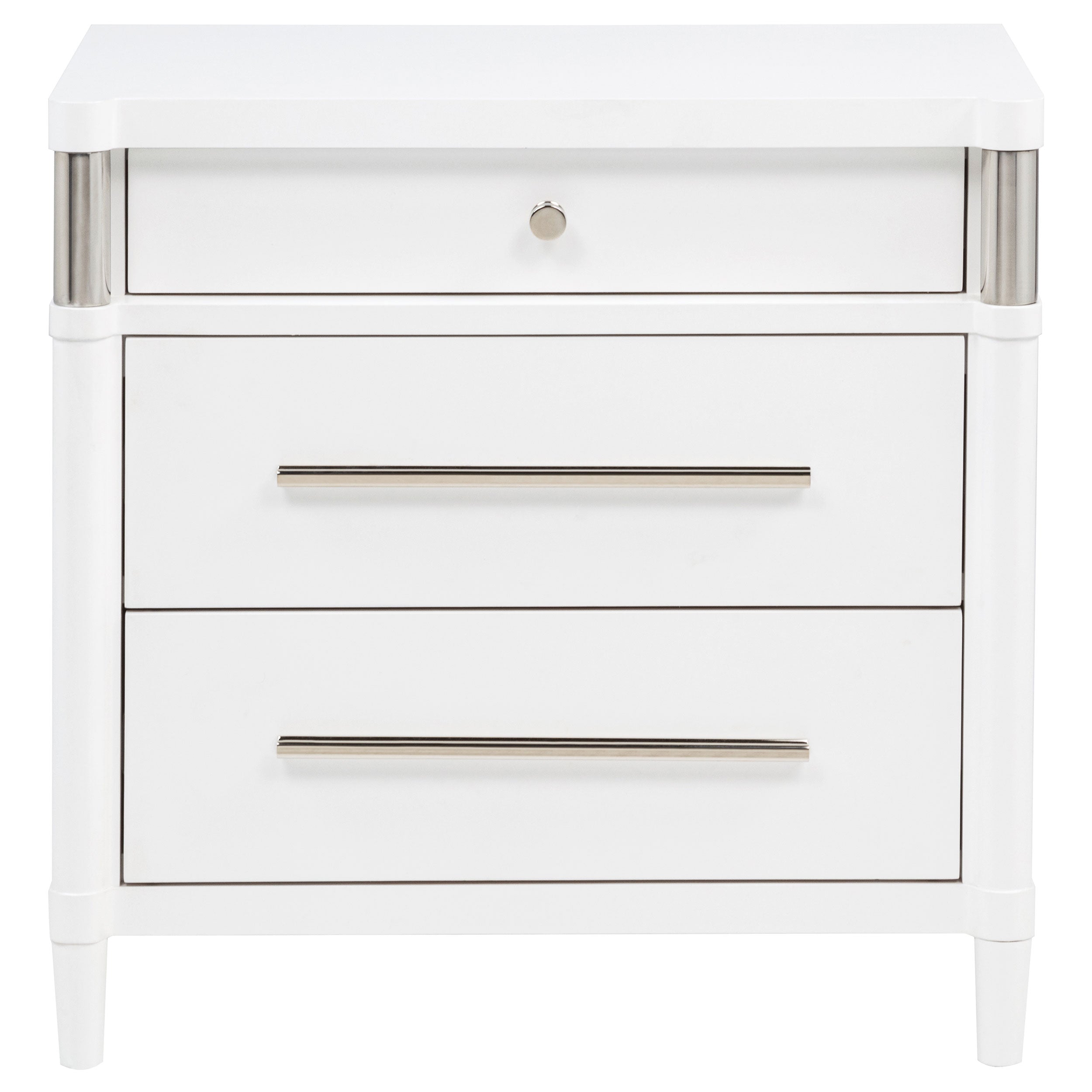 Gracemont 3-drawer Bedroom Nightstand Bedside Table White — view 3