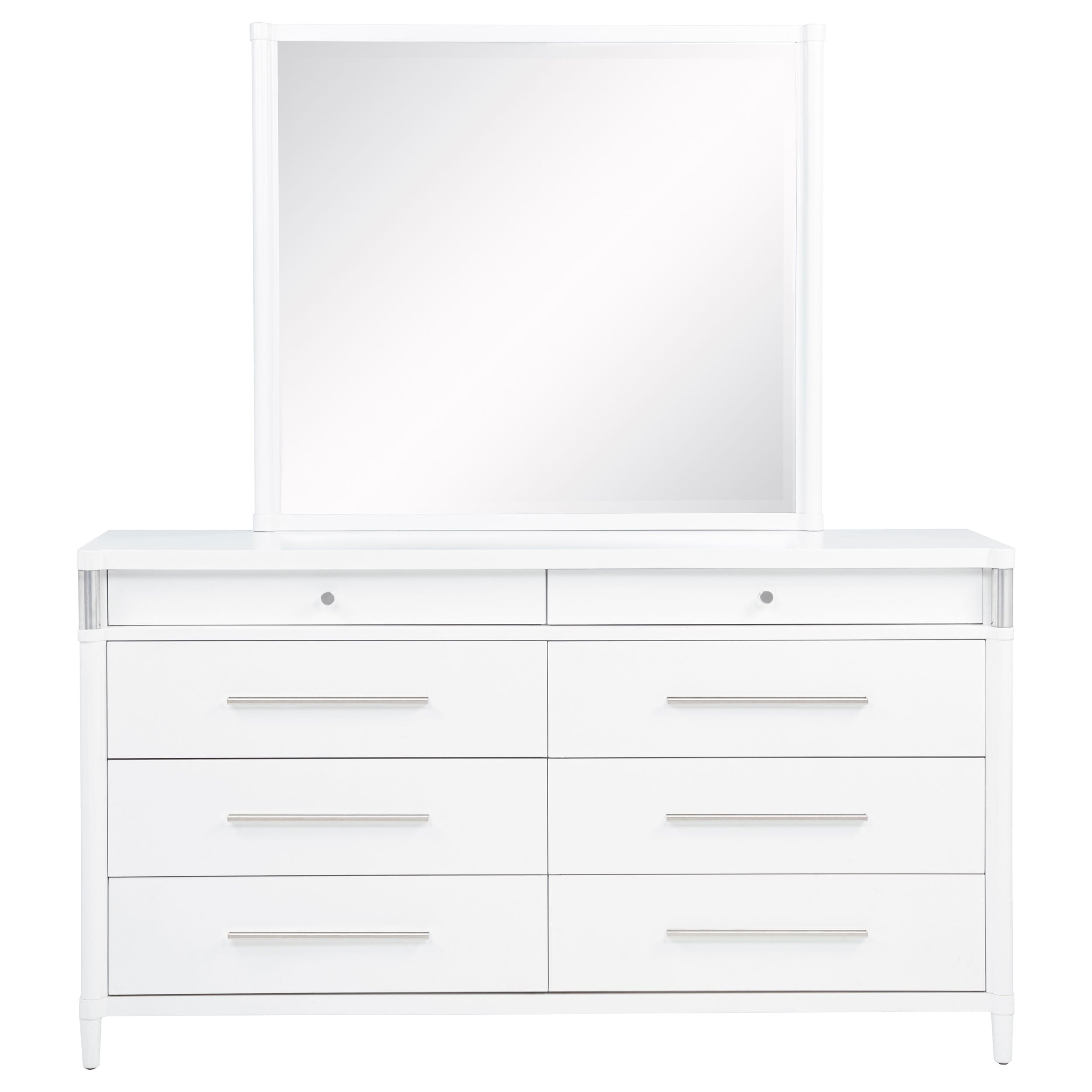 Gracemont 8-drawer Bedroom Dresser with Mirror White — view 3