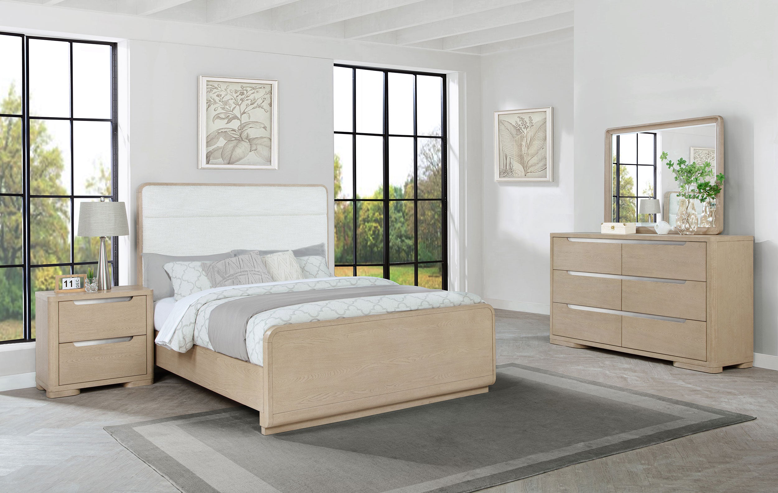 Ladera 4-piece Eastern King Bedroom Set Light Elm — view 1