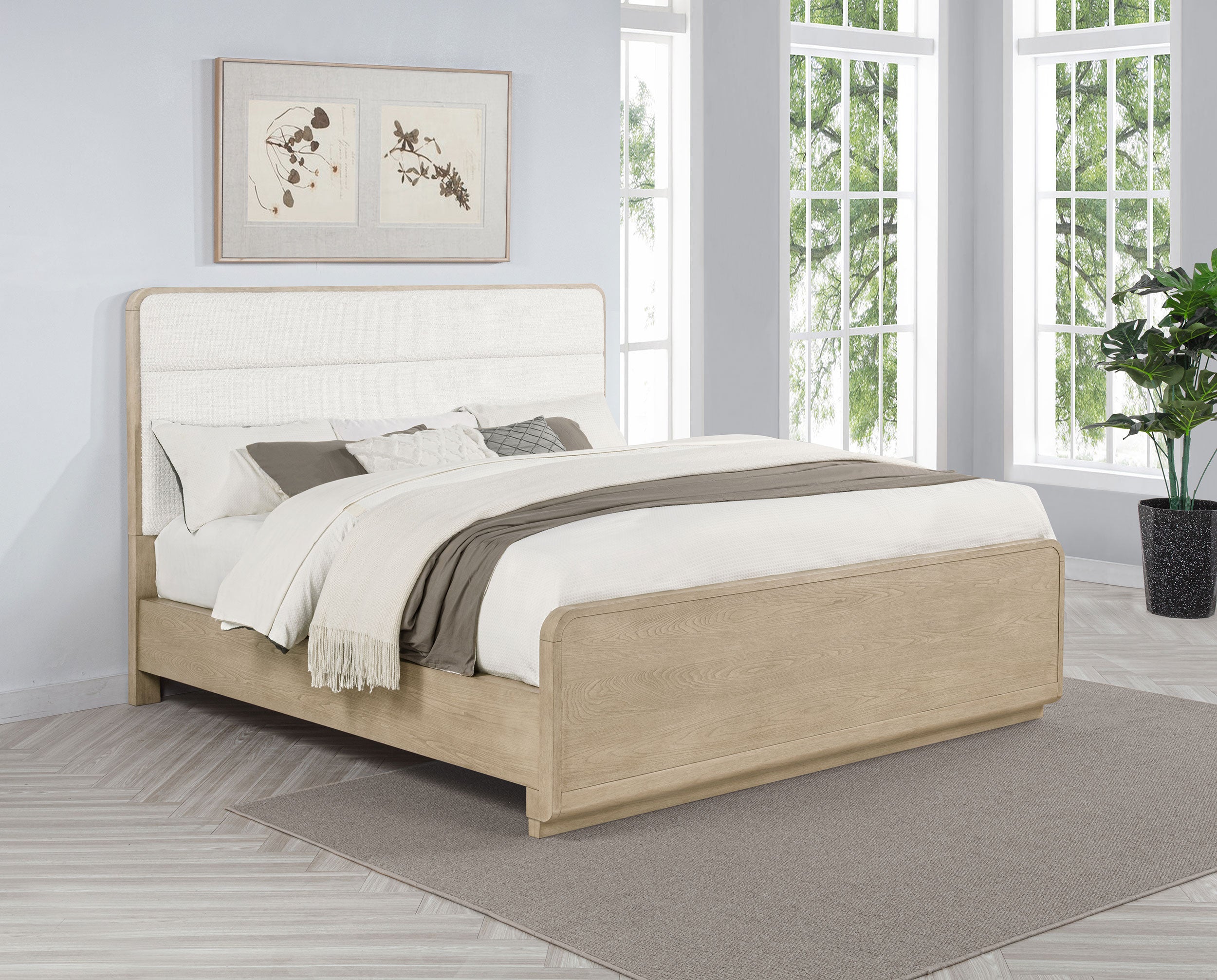 Ladera 56-inch California King Panel Bed Light Elm — view 2