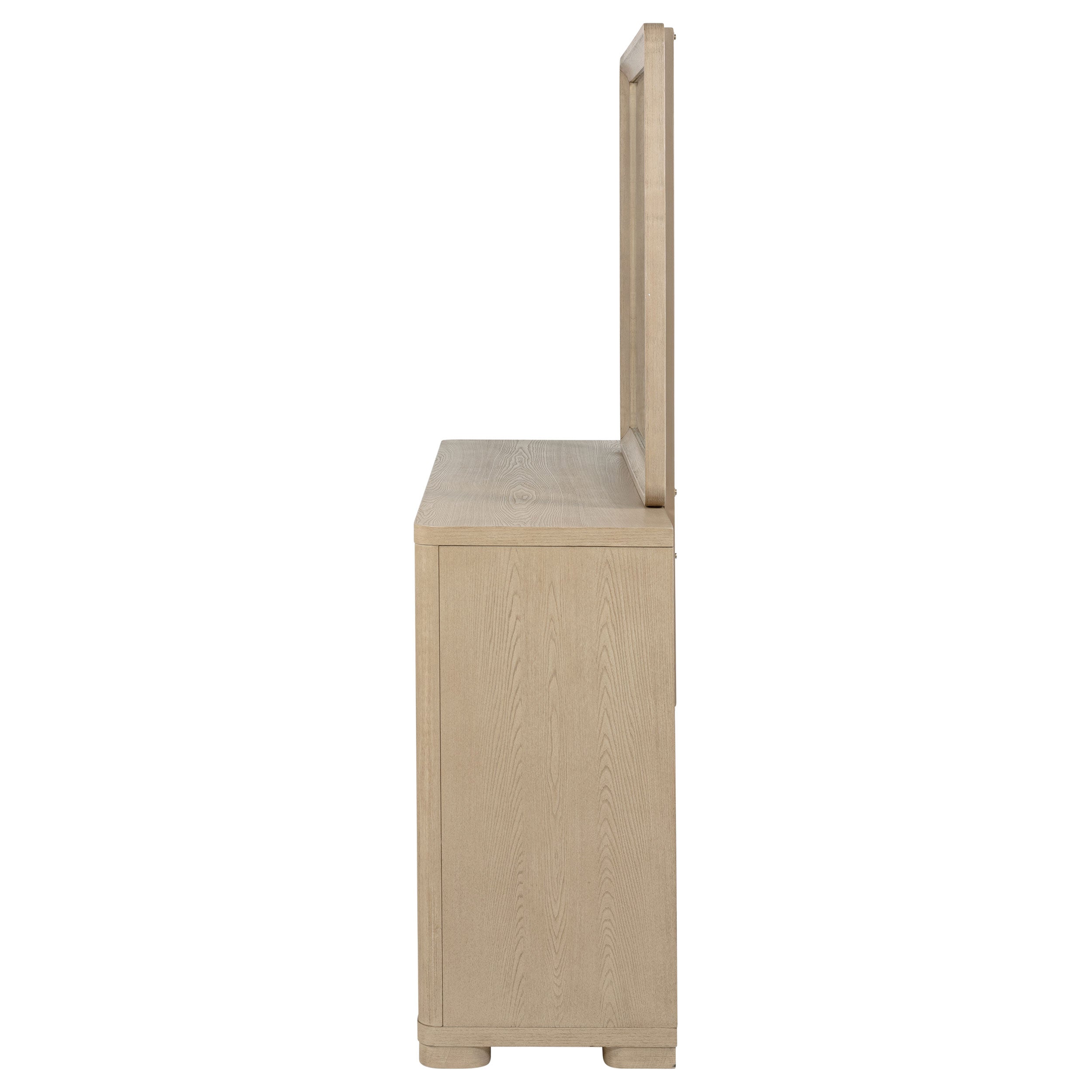 Ladera 6-drawer Bedroom Dresser and Mirror Light Elm — view 5