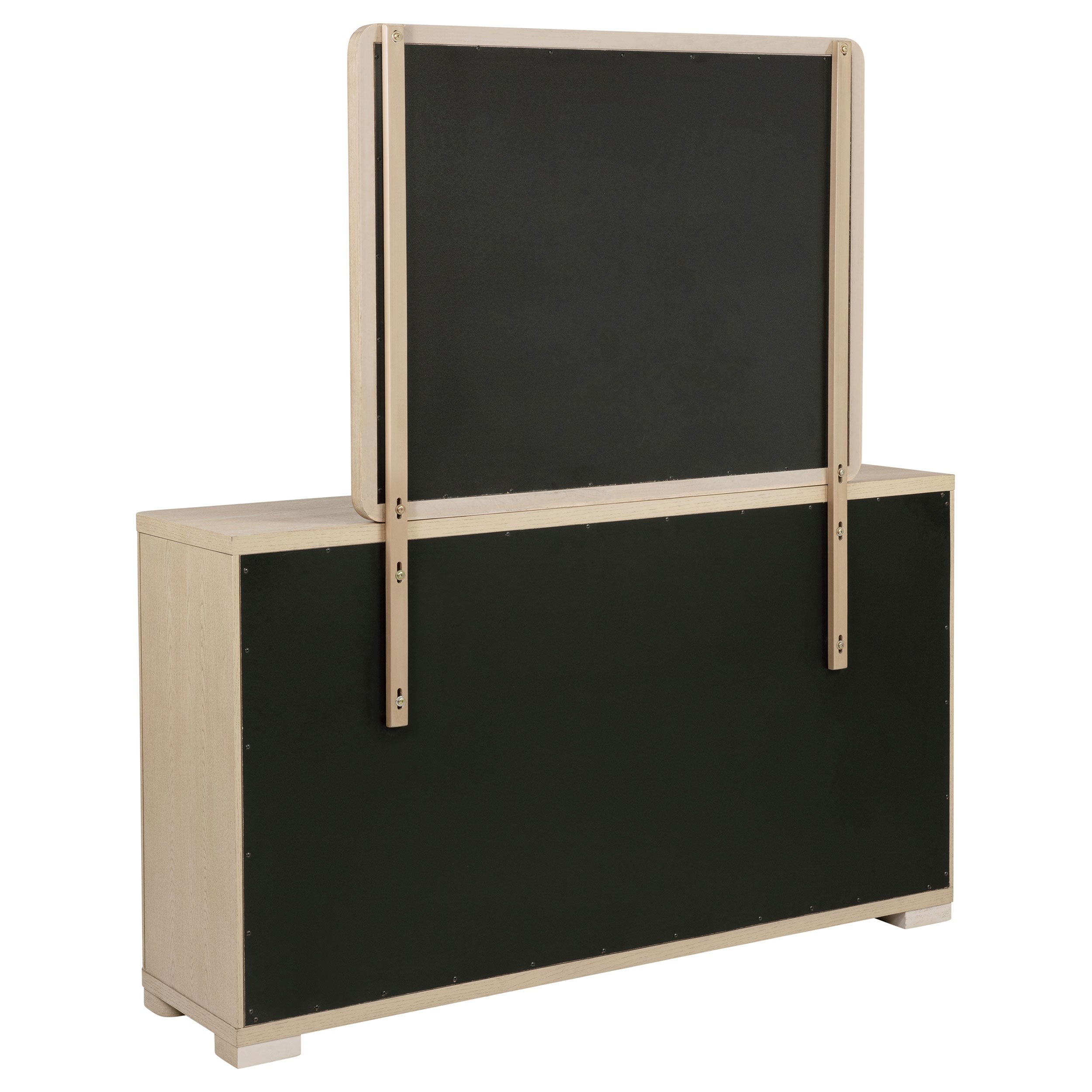 Ladera 6-drawer Bedroom Dresser and Mirror Light Elm — view 6
