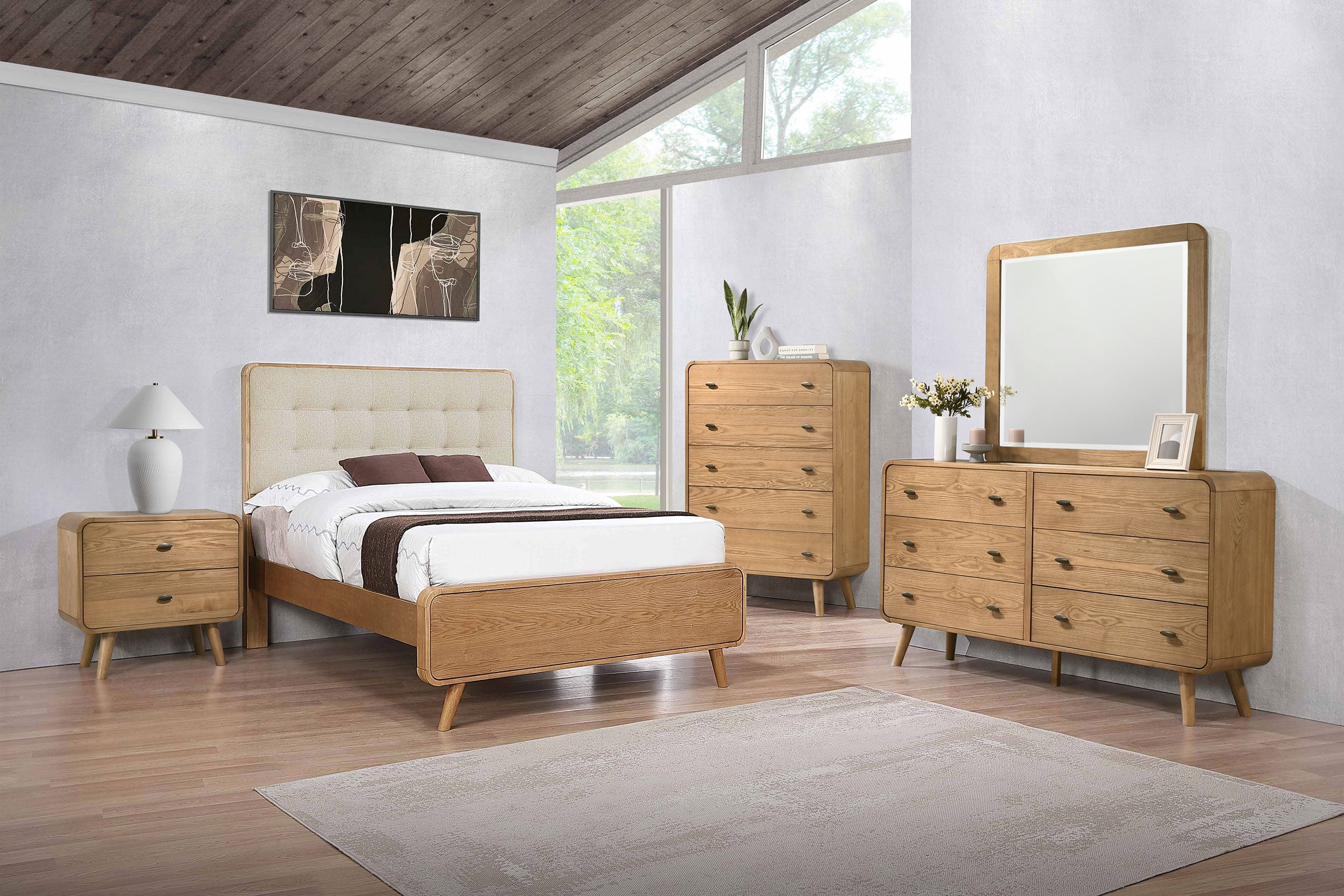 Robyn 5-piece Full Bedroom Set Light Ash — view 1