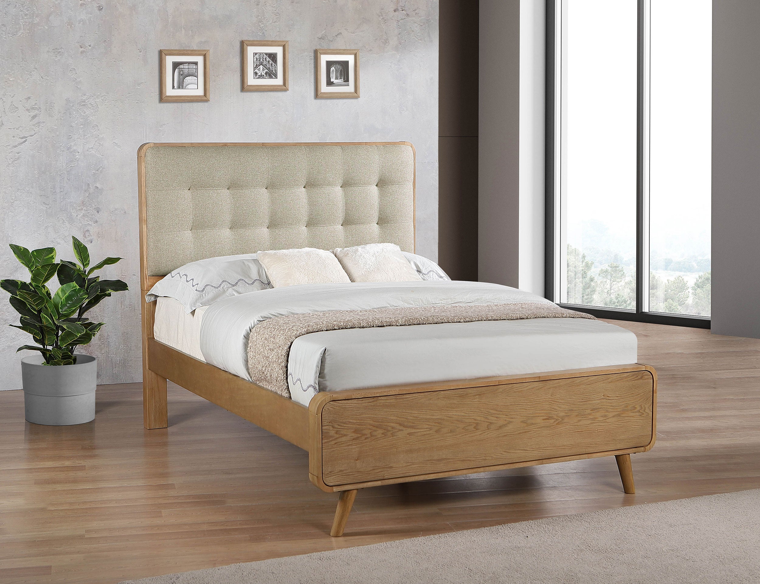 Robyn Wood Full Platform Bed Light Ash — view 2