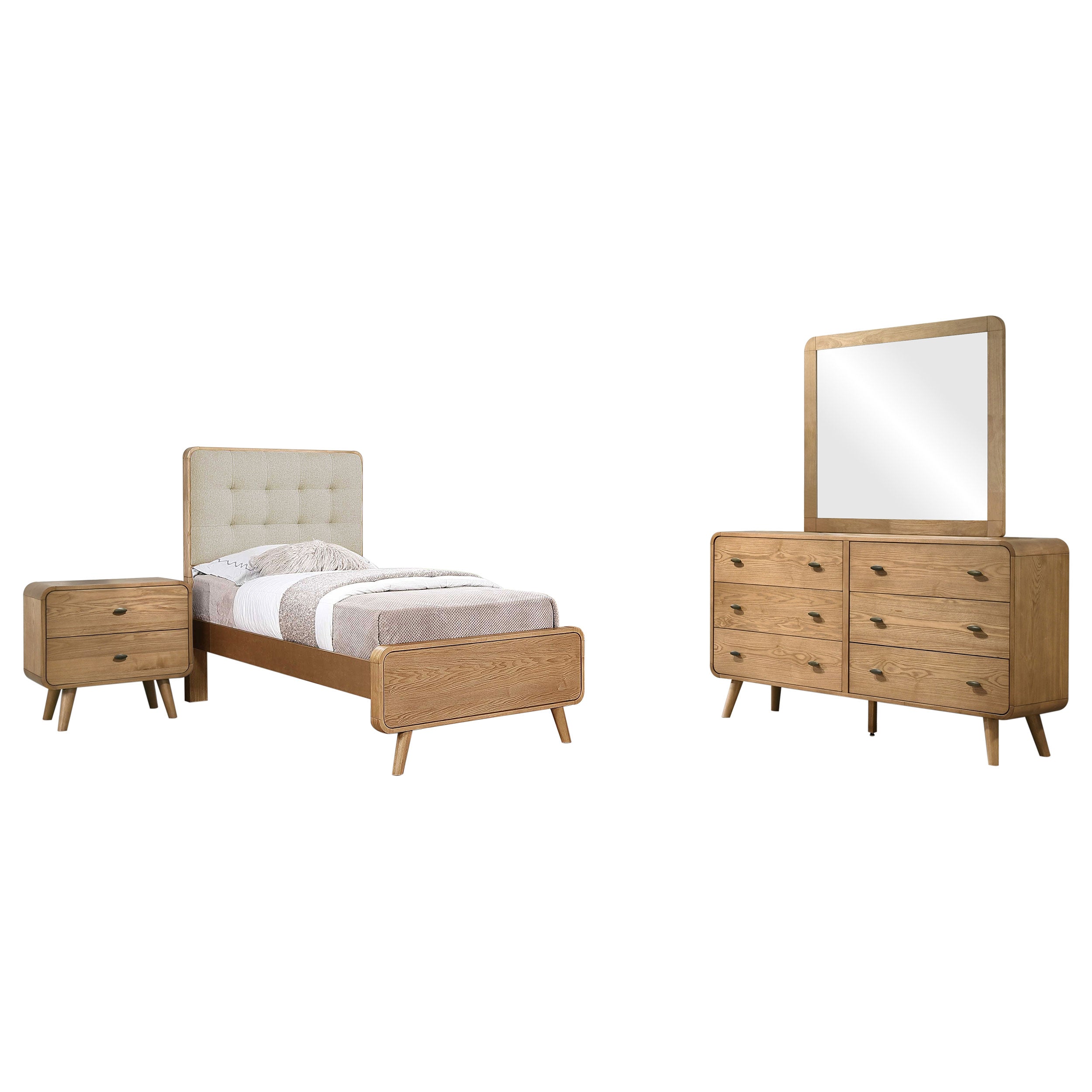 Robyn 4-piece Twin Bedroom Set Light Ash — view 2