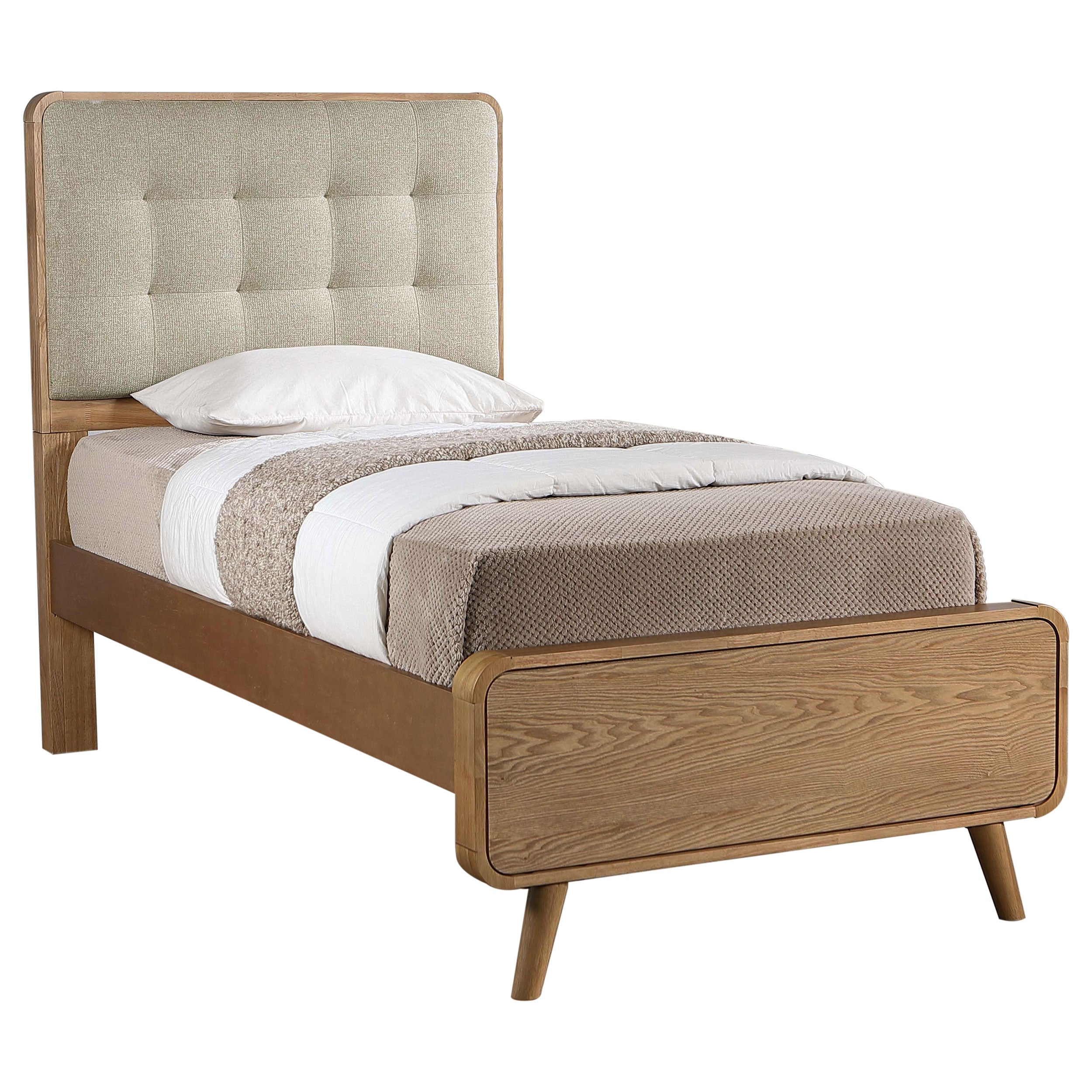 Robyn Wood Twin Platform Bed Light Ash — view 3
