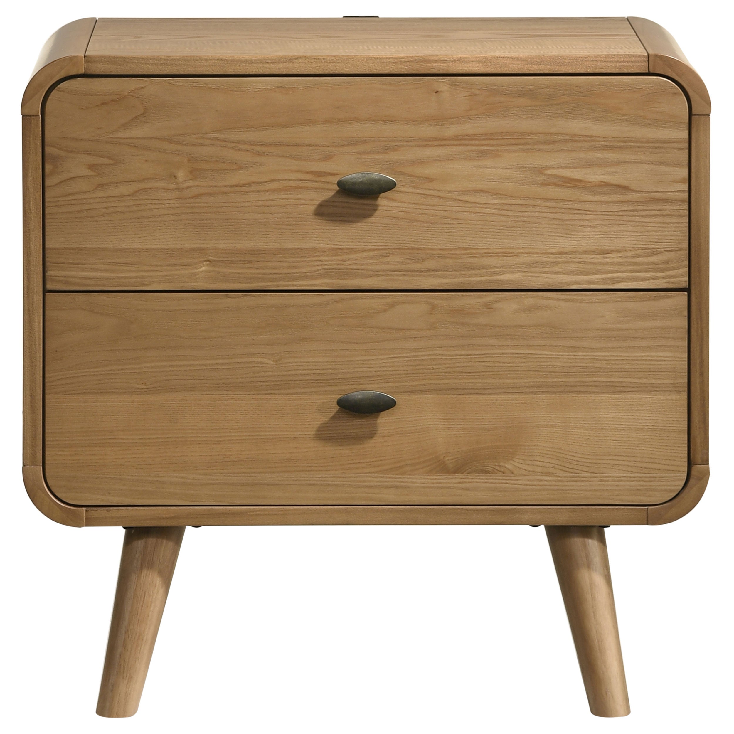 Robyn 2-drawer Nightstand Bedside Table Light Ash — view 3