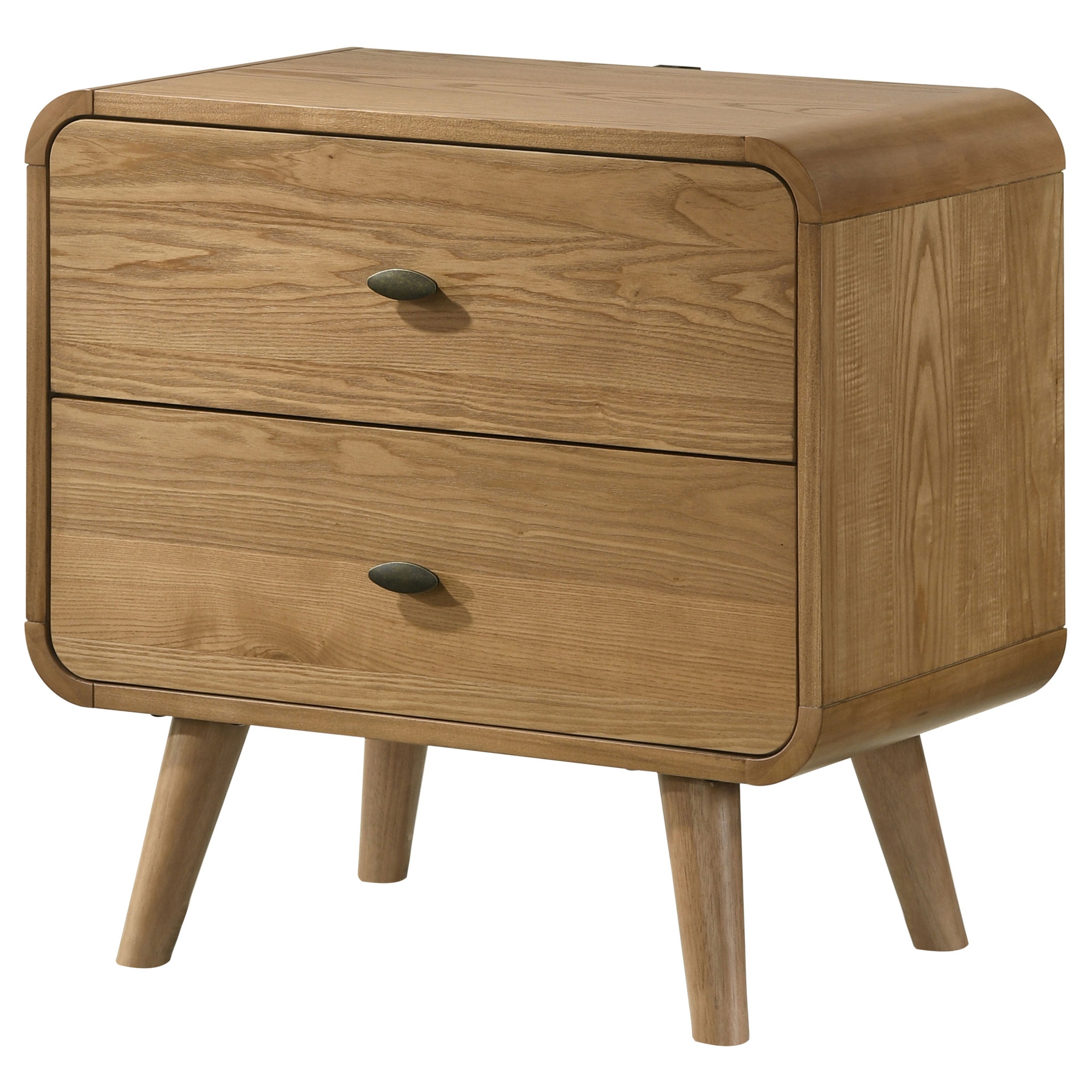 Robyn 2-drawer Nightstand Bedside Table Light Ash — view 4