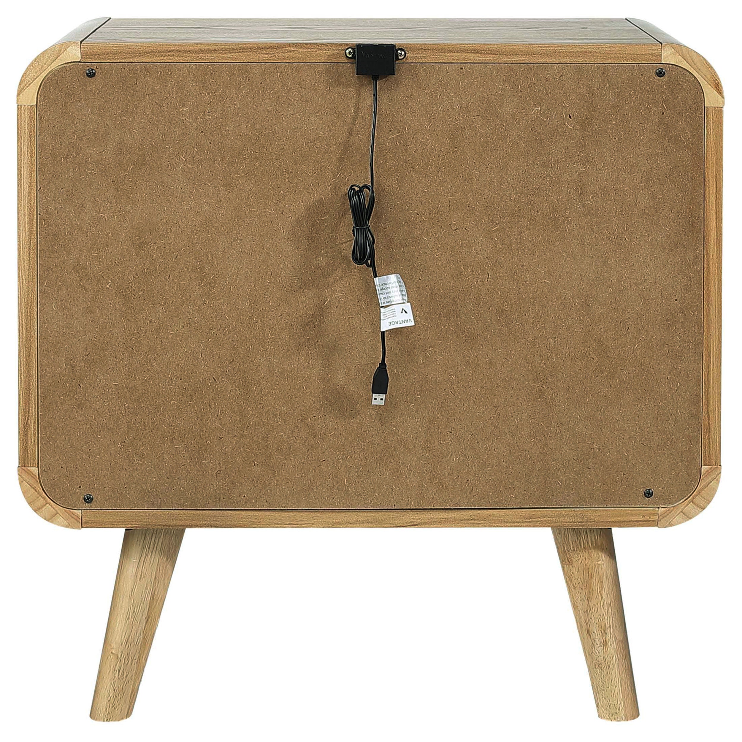 Robyn 2-drawer Nightstand Bedside Table Light Ash — view 7