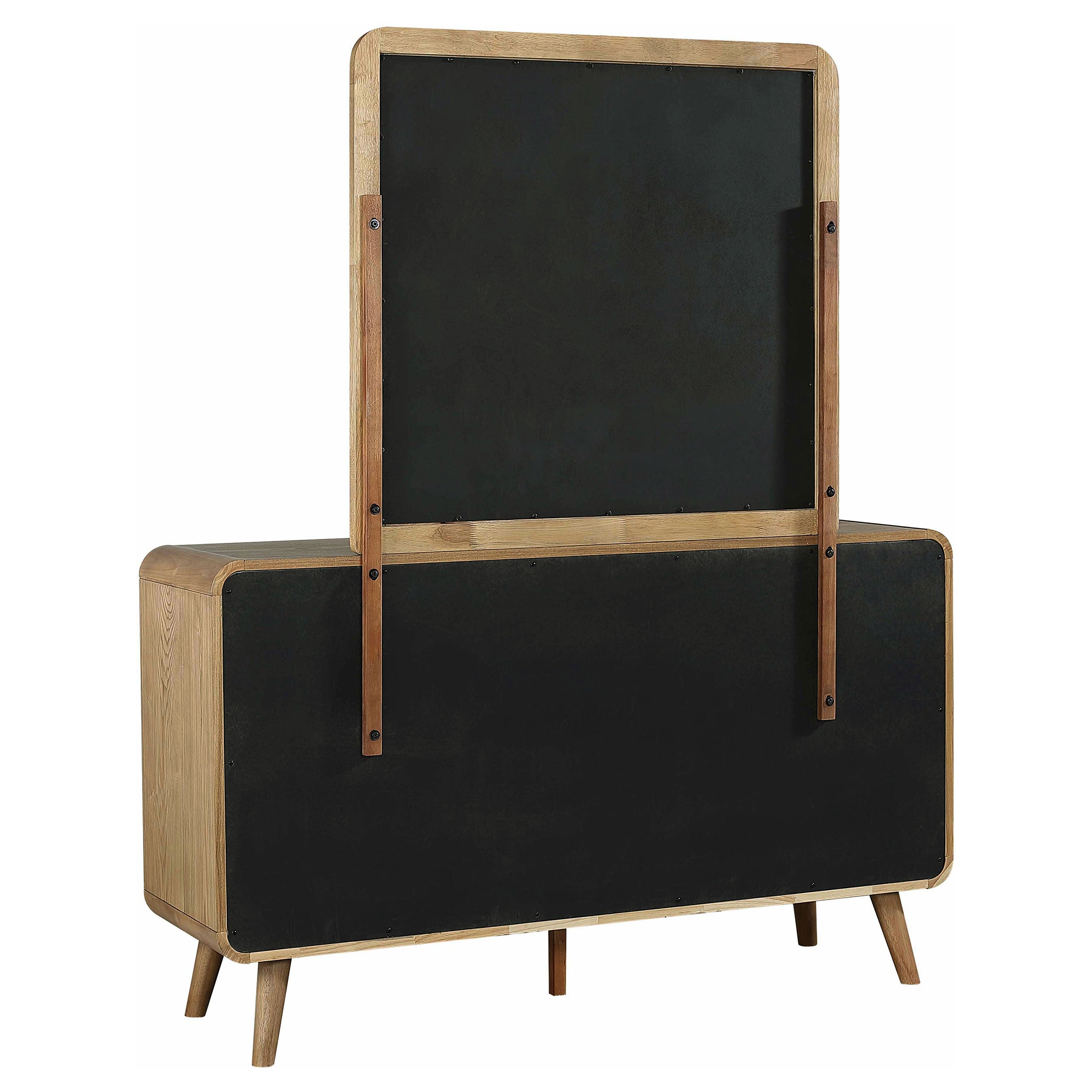 Robyn 6-drawer Bedroom Dresser and Mirror Light Ash — view 6
