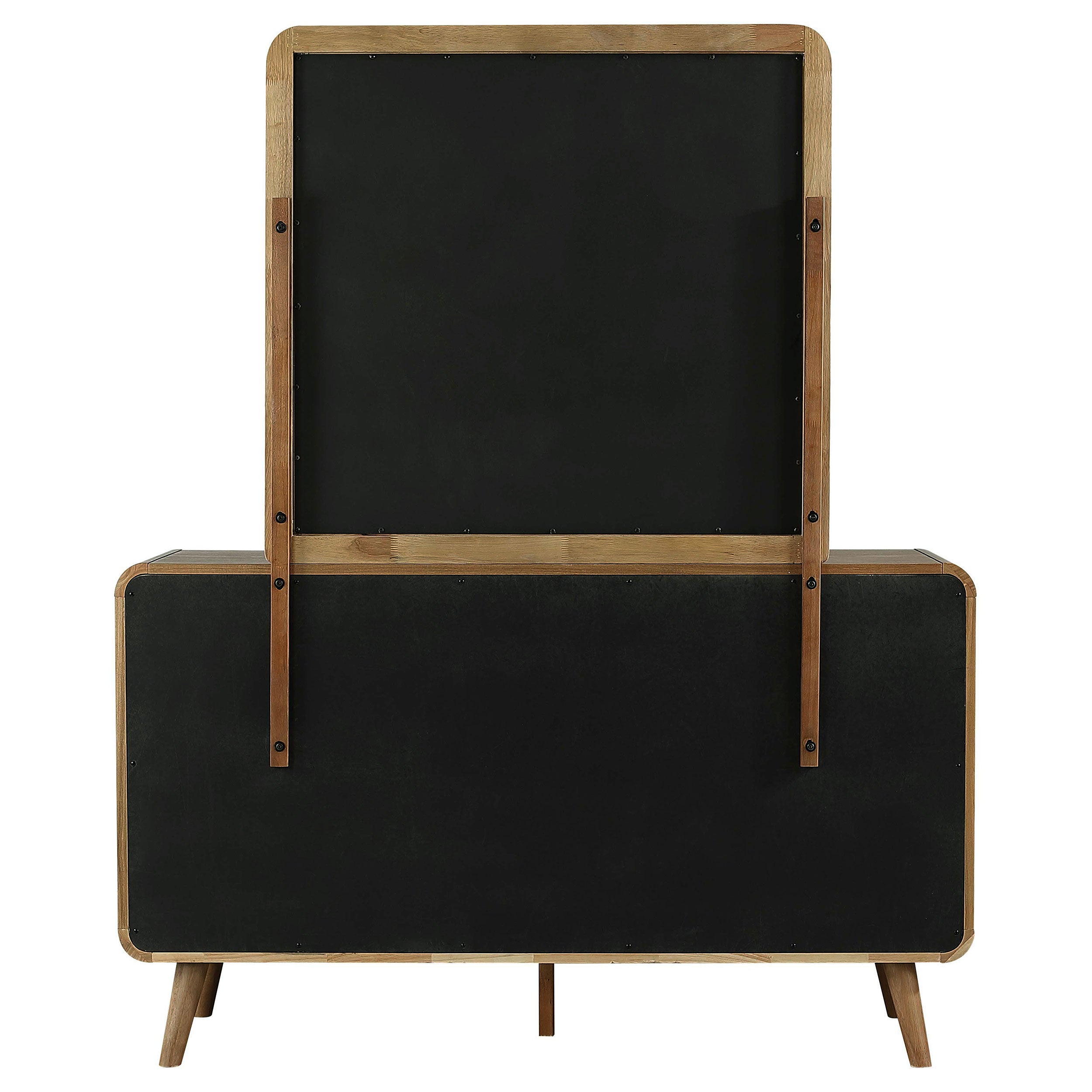 Robyn 6-drawer Bedroom Dresser and Mirror Light Ash — view 7