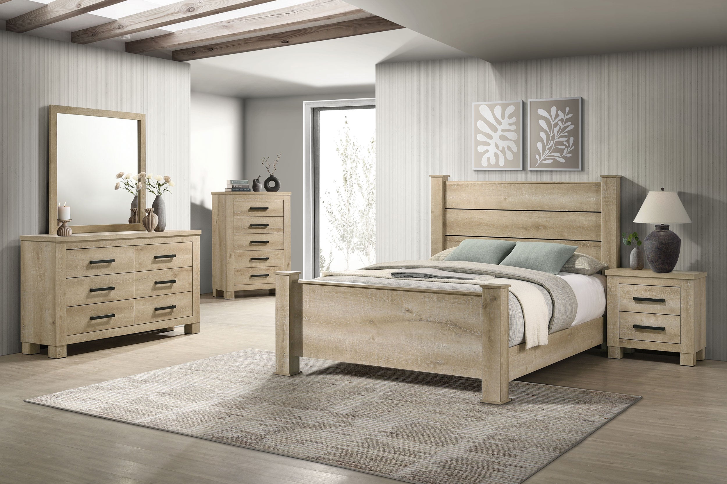 Oakglen 5-piece California King Bedroom Set Weathered Oak — view 1