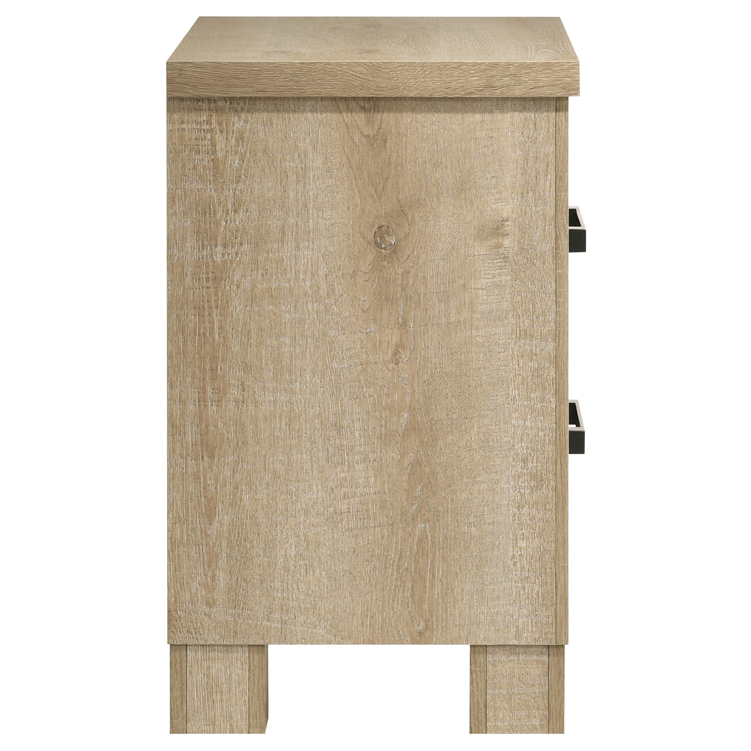 Oakglen 2-drawer Nightstand Bedside Table Weathered Oak — view 9