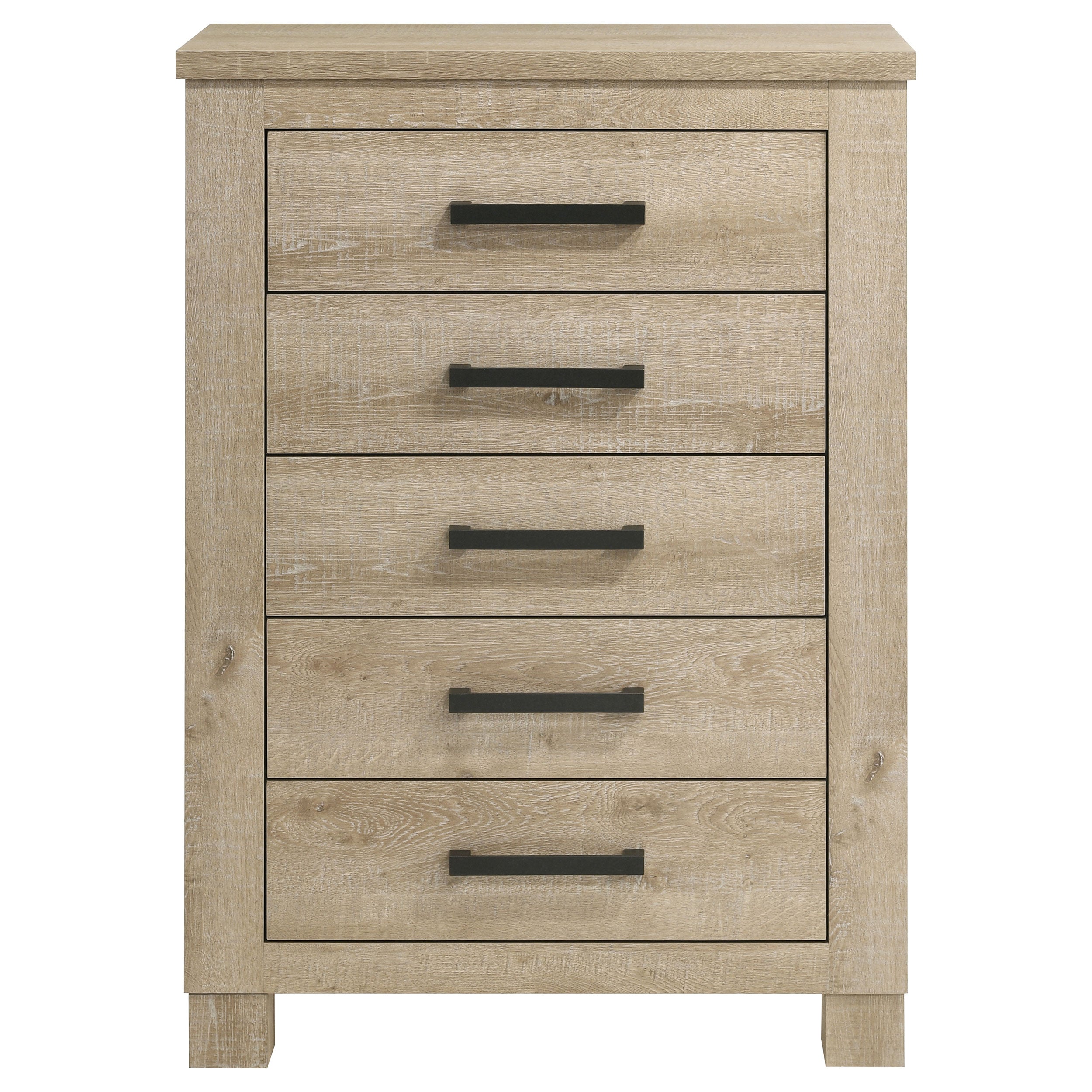 Oakglen 5-drawer Bedroom Chest of Drawers Weathered Oak — view 3