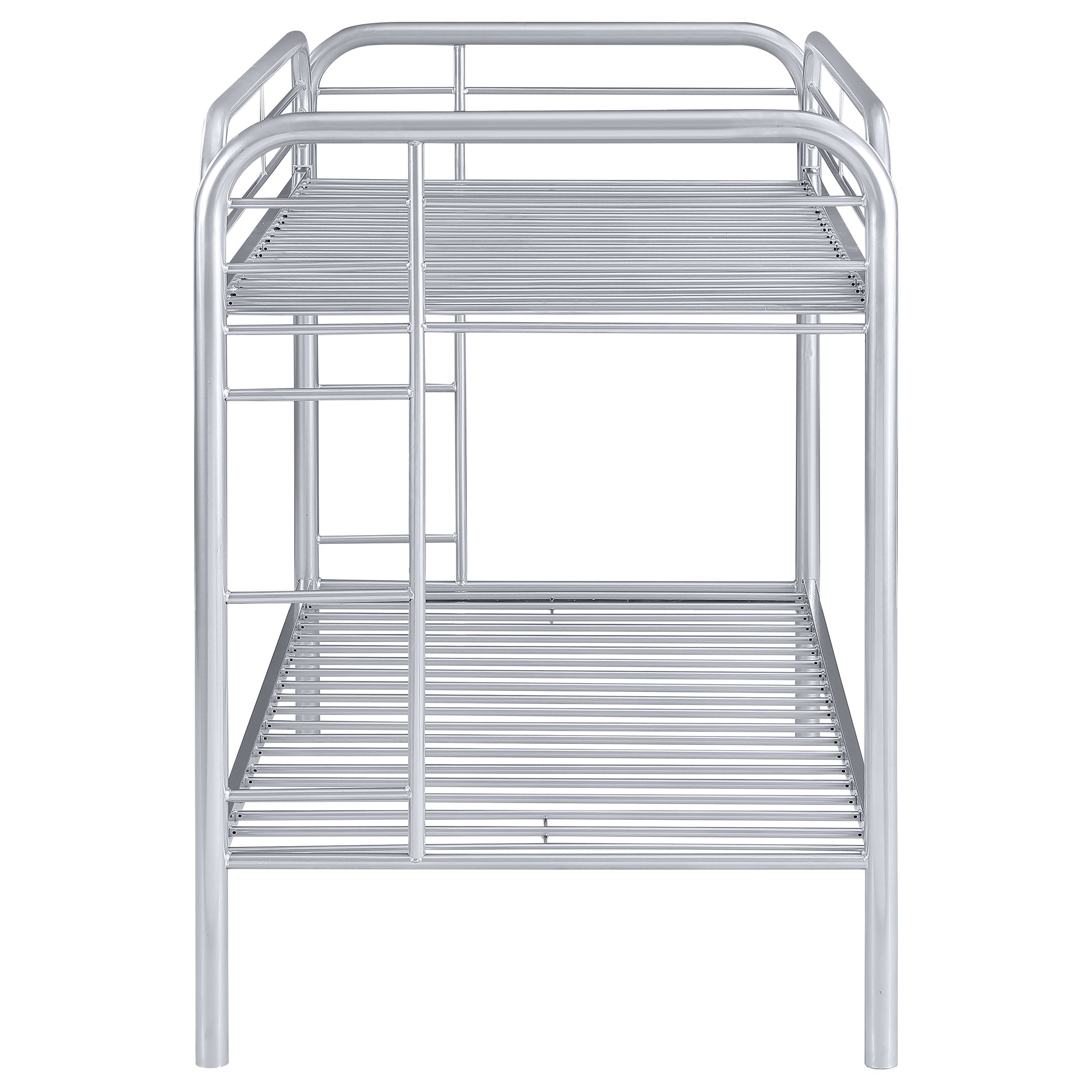 Morgan Metal Twin Over Twin Bunk Bed Silver — view 5