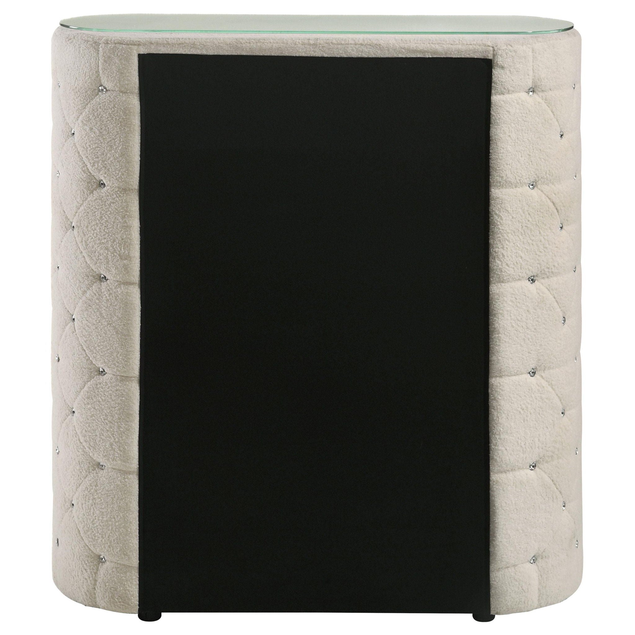 Sonya 5-drawer Upholstered Bedroom Chest of Drawers Ivory