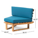 Mirabelle - Corner Chair, Coffee Table - Teal