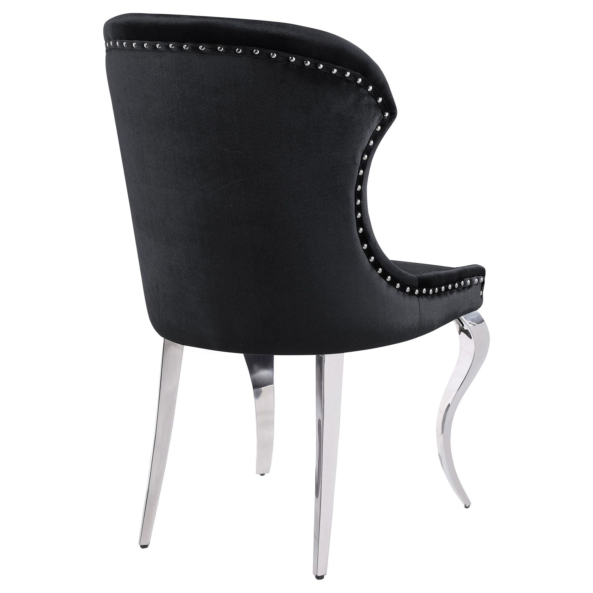 Cheyanne Upholstered Dining Side Chair Black (Set of 2) - Atlantic Fine Furniture Melbourne FL