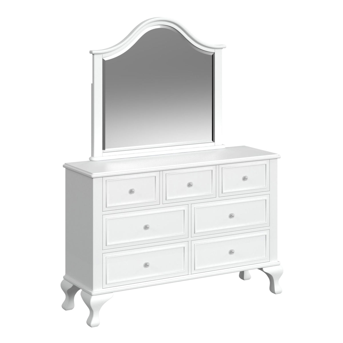 Jesse 4 Piece Full Panel With Trundle Bedroom Set in White by Elements International, view 2