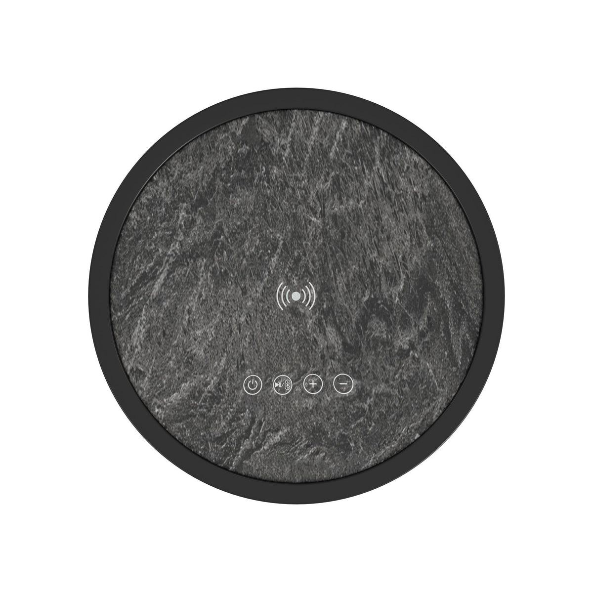 Halo Round Smart End Table in Black by Elements International, view 3