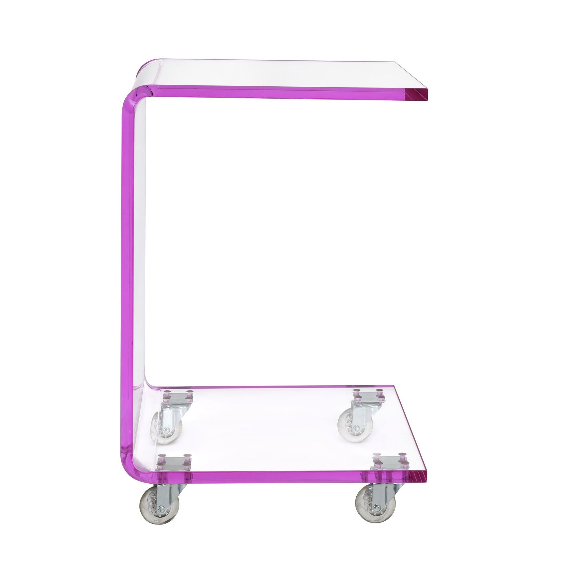 Iris Snack Table in Pink by Elements International, view 3