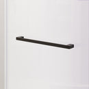 Frameless Double Sliding Soft Close Bathtub Shower Door, 5 / 16" Clear Nano Coated Tempered Glass And 304 Stainless Steel Handle - Matte Black