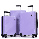 3 Piece Luggage Sets Lightweight Suitcase With Two Hooks, Spinner Wheels,