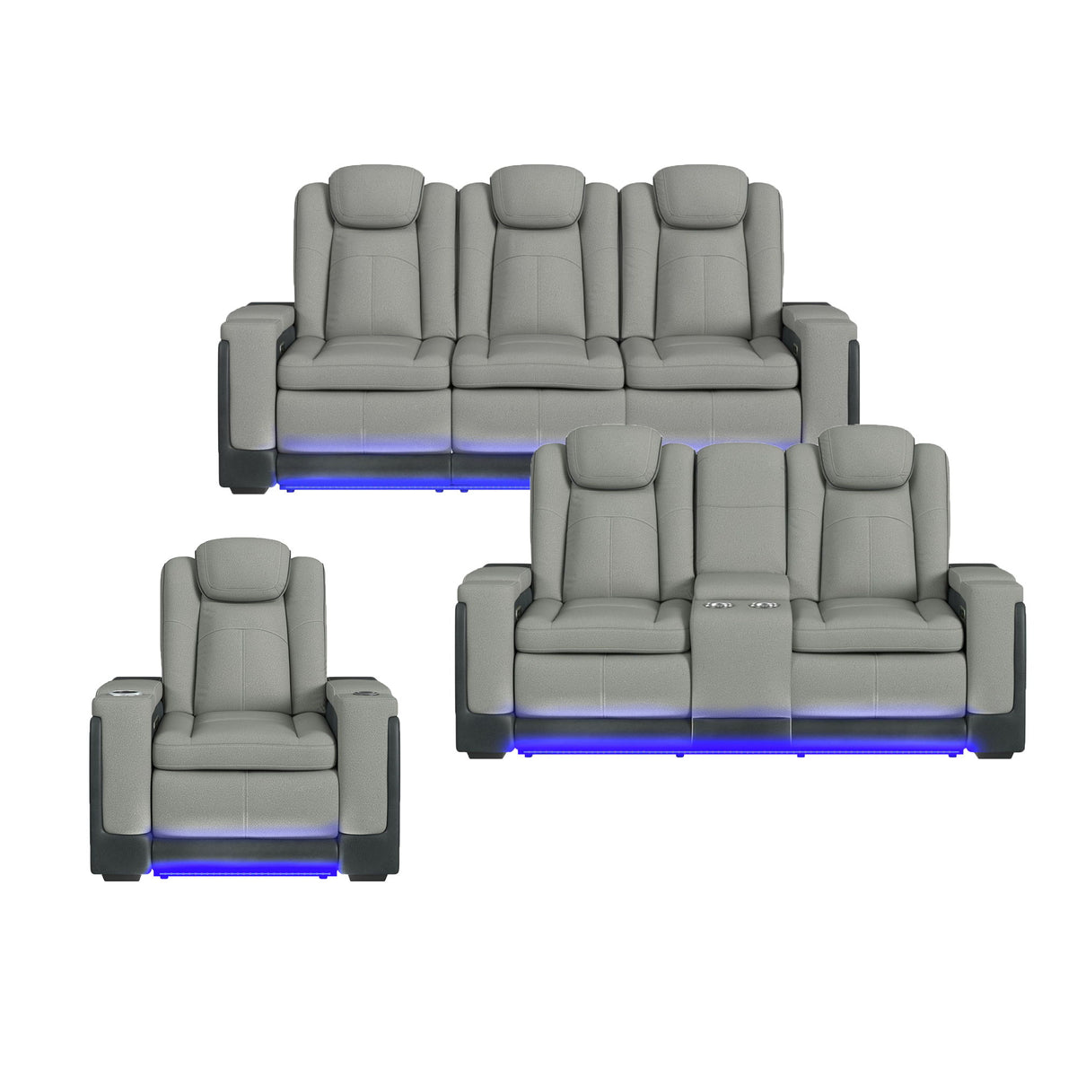 Lantana Living Room Set in Charcoal by Elements International