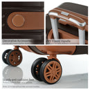 4 Piece Luggage Set Suitcase Set, Abs Hard Shell Lightweight Expandable Travel Luggage With 4 Packing Cubes, Tsa Lock, Spinner Wheels (16 / 20 / 24 / 28) - Coffee