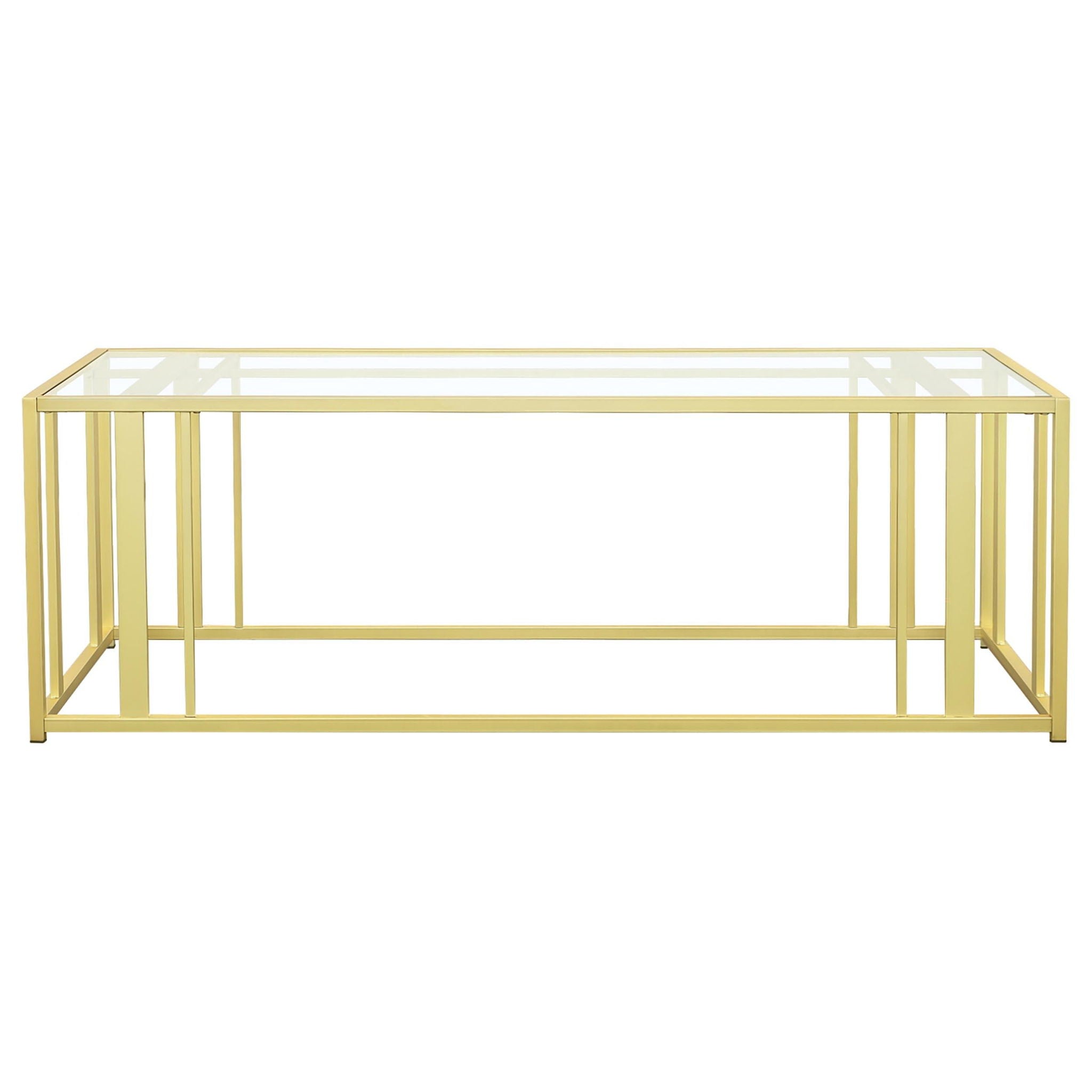 Adri 3-piece Coffee and End Table Set Matte Brass