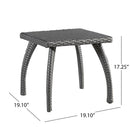 Luminant - Outdoor Side Table With Iron Frame - Gray