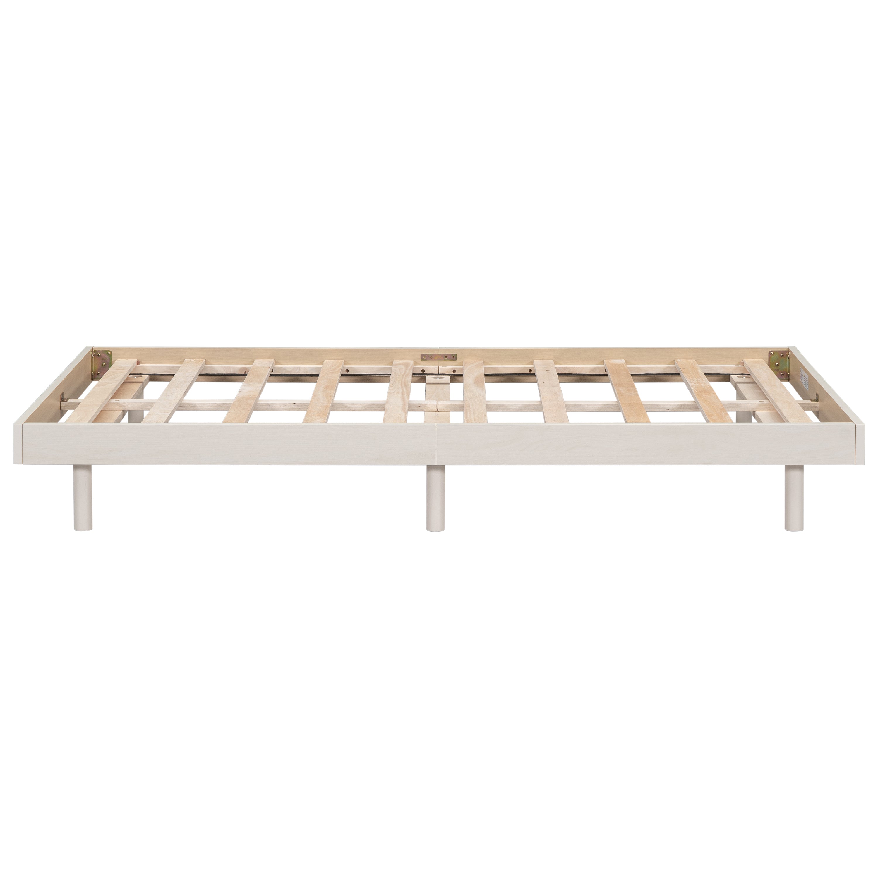 Modern Design Twin Size Floating Platform Bed Frame for White Washed Color - Atlantic Fine Furniture Melbourne FL