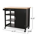 Contemporary Design Kitchen Cart With Wheels