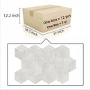 Hexagon Natural Stone Marble Tile, 3D Fluted (Set of 12)