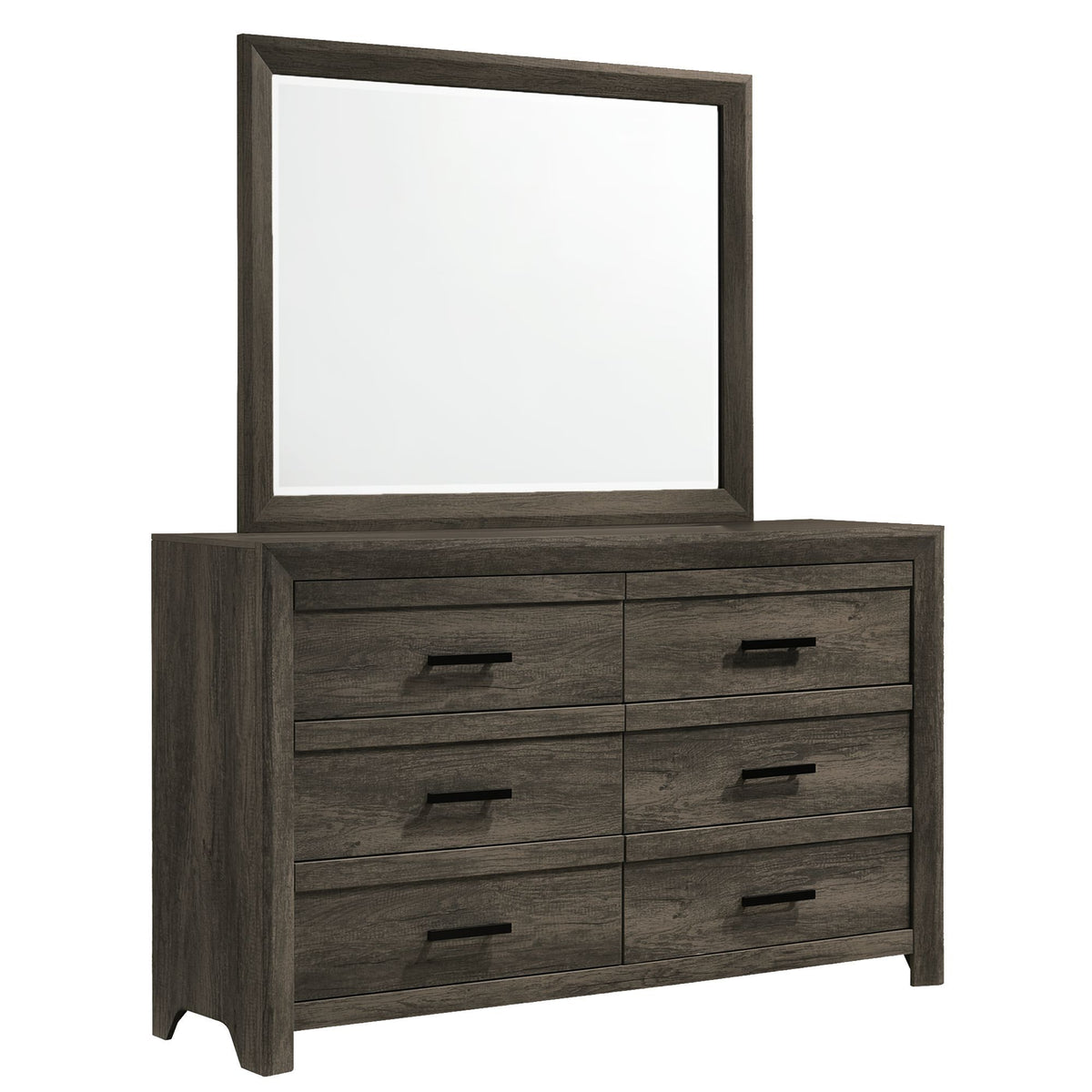 Eleanor Dresser & Mirror Set in Dark Gray by Elements International