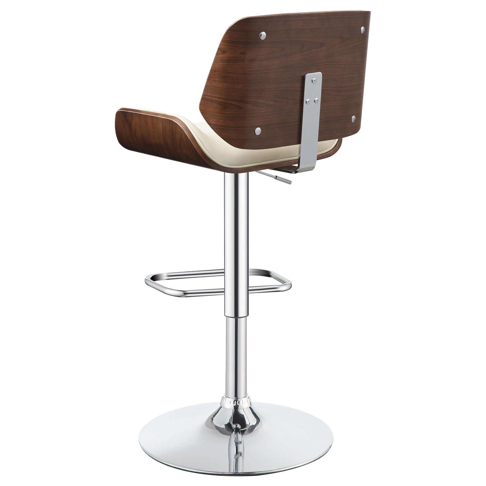 Folsom Upholstered Adjustable Bar Stool Ecru and Chrome - Atlantic Fine Furniture Melbourne FL