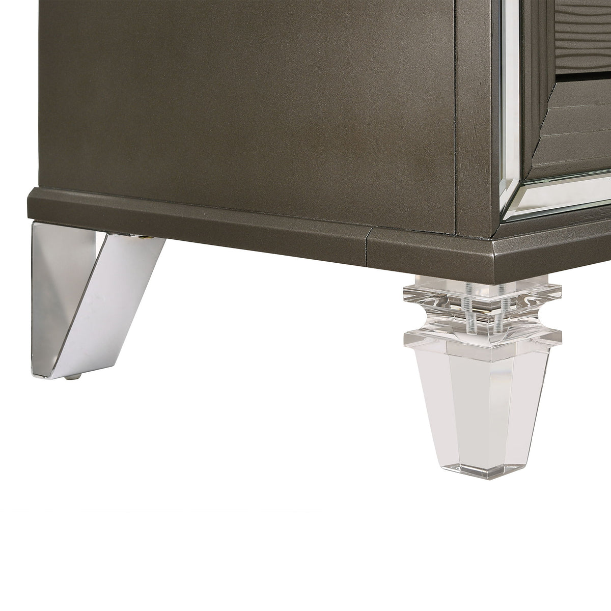 Twenty Nine 5-Drawer Flip-Top Chest in Dark Gray by Elements International, view 4