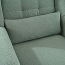 Modern Accent Chair, Teddy Fabric Living Room Chairs Comfy Reading Chair, Mid Century Accent Chair, Lounge Arm Chairs Armchair For Living Room Bedroom - Light Green