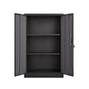 Metal Storage Cabinet With Locking Doors And Adjustable Shelf, Folding Filing Storage Cabinet, Folding Storage Locker Cabinet For Home Office, School, Garage