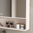 Aluminium Medicine Cabinet Mirror, With 3 Colors LED Light And Defogging Function - Khaki