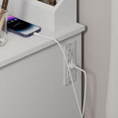 Fashion Vanity Desk With Mirror And Adjustable Lights, Makeup Table Set With 2 Drawers - White